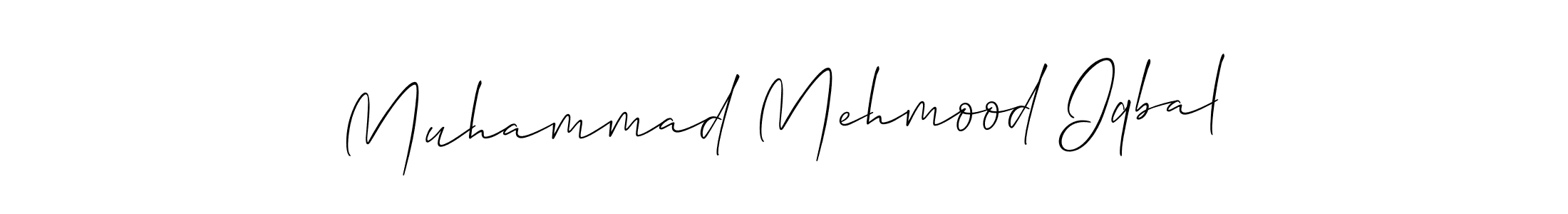 How to make Muhammad Mehmood Iqbal signature? Allison_Script is a professional autograph style. Create handwritten signature for Muhammad Mehmood Iqbal name. Muhammad Mehmood Iqbal signature style 2 images and pictures png