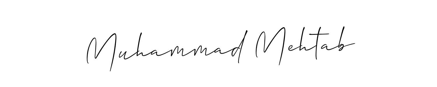 Design your own signature with our free online signature maker. With this signature software, you can create a handwritten (Allison_Script) signature for name Muhammad Mehtab. Muhammad Mehtab signature style 2 images and pictures png
