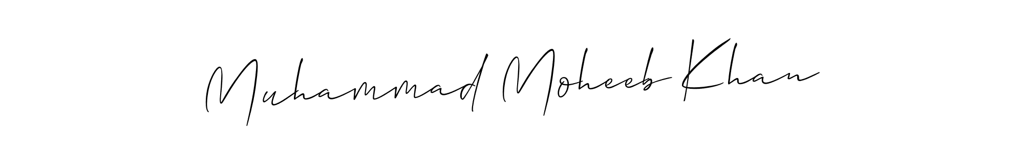 This is the best signature style for the Muhammad Moheeb Khan name. Also you like these signature font (Allison_Script). Mix name signature. Muhammad Moheeb Khan signature style 2 images and pictures png