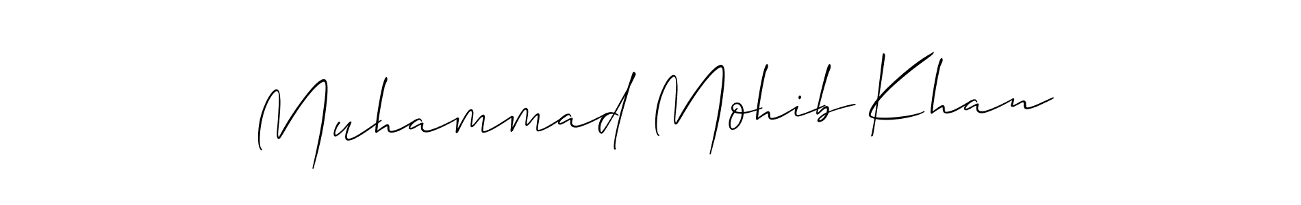 Design your own signature with our free online signature maker. With this signature software, you can create a handwritten (Allison_Script) signature for name Muhammad Mohib Khan. Muhammad Mohib Khan signature style 2 images and pictures png