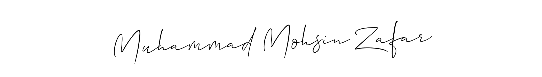 How to make Muhammad Mohsin Zafar name signature. Use Allison_Script style for creating short signs online. This is the latest handwritten sign. Muhammad Mohsin Zafar signature style 2 images and pictures png