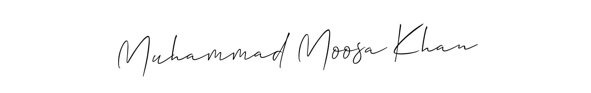 How to make Muhammad Moosa Khan signature? Allison_Script is a professional autograph style. Create handwritten signature for Muhammad Moosa Khan name. Muhammad Moosa Khan signature style 2 images and pictures png