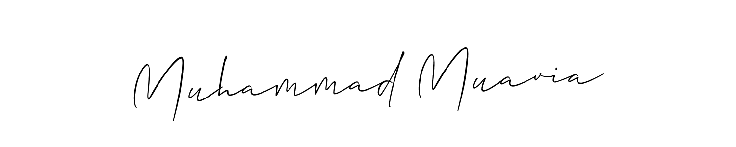 You should practise on your own different ways (Allison_Script) to write your name (Muhammad Muavia) in signature. don't let someone else do it for you. Muhammad Muavia signature style 2 images and pictures png