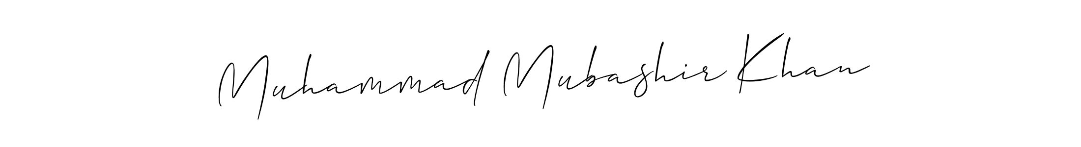 Create a beautiful signature design for name Muhammad Mubashir Khan. With this signature (Allison_Script) fonts, you can make a handwritten signature for free. Muhammad Mubashir Khan signature style 2 images and pictures png