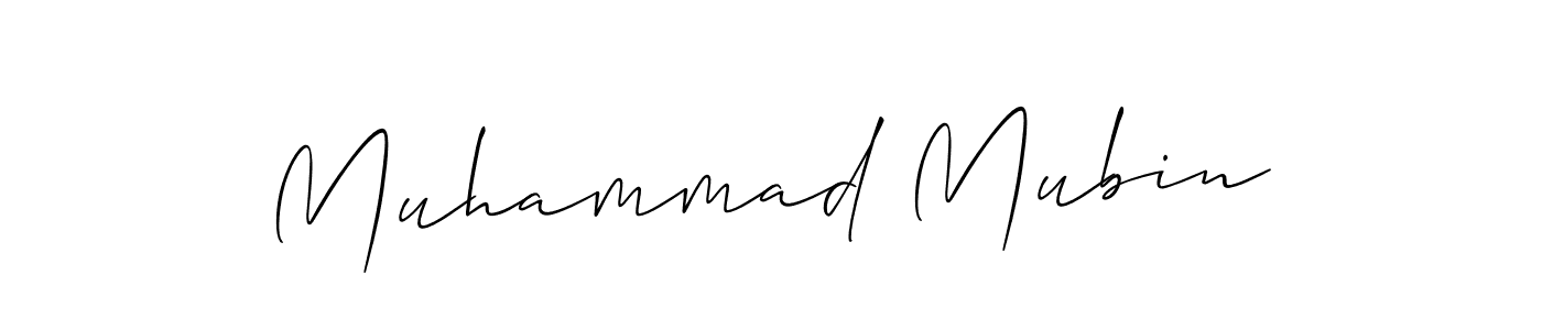 Use a signature maker to create a handwritten signature online. With this signature software, you can design (Allison_Script) your own signature for name Muhammad Mubin. Muhammad Mubin signature style 2 images and pictures png