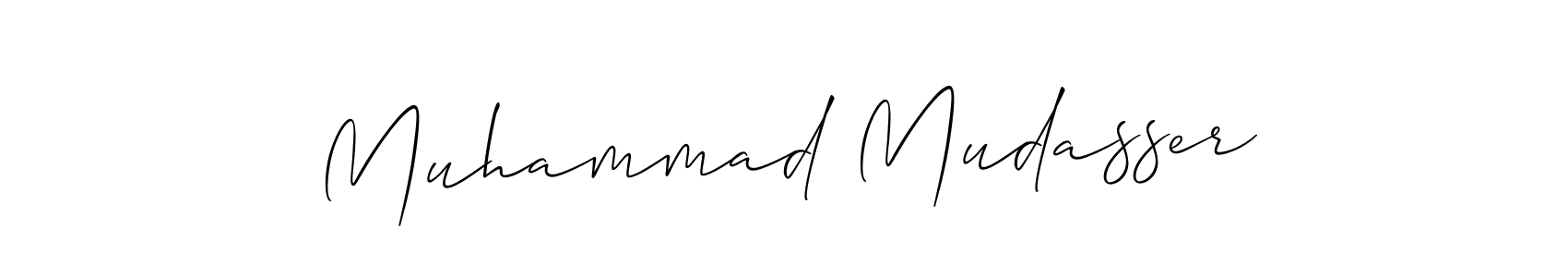 How to make Muhammad Mudasser name signature. Use Allison_Script style for creating short signs online. This is the latest handwritten sign. Muhammad Mudasser signature style 2 images and pictures png