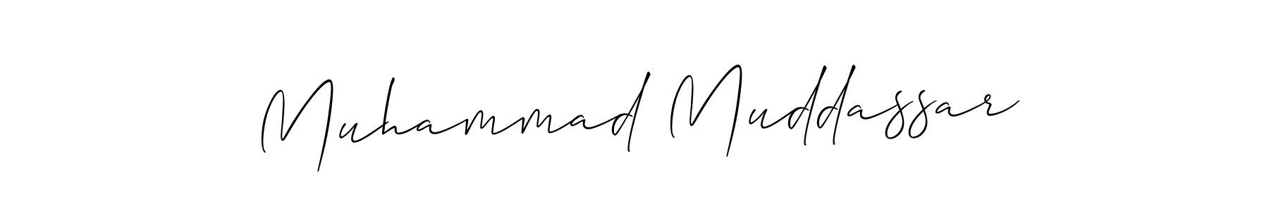 Also You can easily find your signature by using the search form. We will create Muhammad Muddassar name handwritten signature images for you free of cost using Allison_Script sign style. Muhammad Muddassar signature style 2 images and pictures png