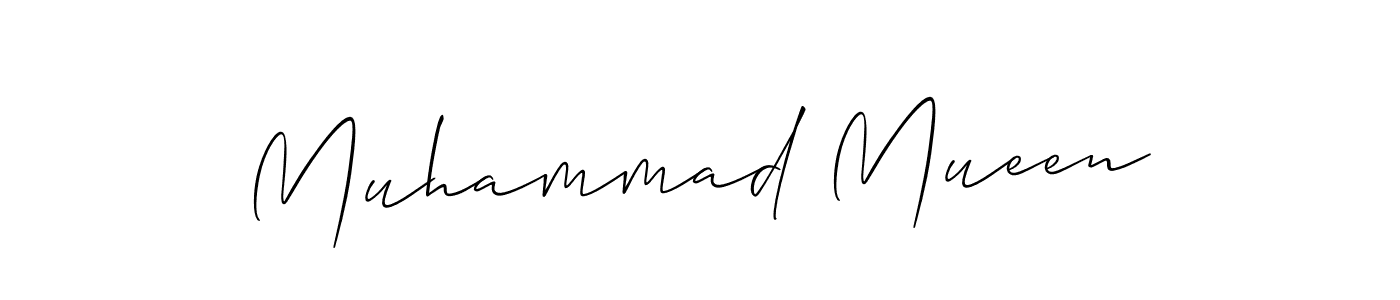 Also we have Muhammad Mueen name is the best signature style. Create professional handwritten signature collection using Allison_Script autograph style. Muhammad Mueen signature style 2 images and pictures png