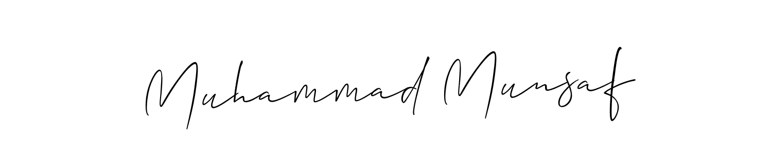 Make a short Muhammad Munsaf signature style. Manage your documents anywhere anytime using Allison_Script. Create and add eSignatures, submit forms, share and send files easily. Muhammad Munsaf signature style 2 images and pictures png