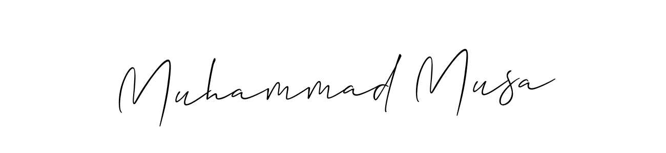 Design your own signature with our free online signature maker. With this signature software, you can create a handwritten (Allison_Script) signature for name Muhammad Musa. Muhammad Musa signature style 2 images and pictures png