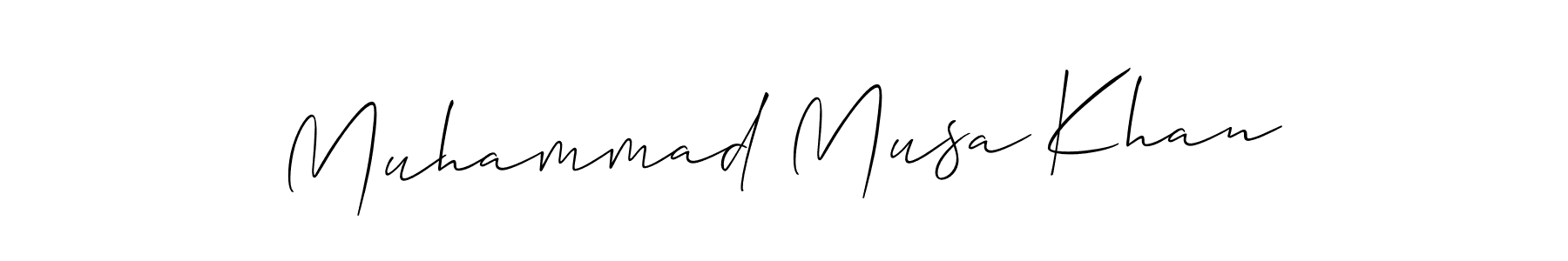 Similarly Allison_Script is the best handwritten signature design. Signature creator online .You can use it as an online autograph creator for name Muhammad Musa Khan. Muhammad Musa Khan signature style 2 images and pictures png