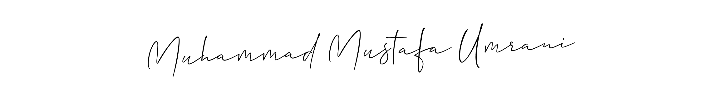 Use a signature maker to create a handwritten signature online. With this signature software, you can design (Allison_Script) your own signature for name Muhammad Mustafa Umrani. Muhammad Mustafa Umrani signature style 2 images and pictures png