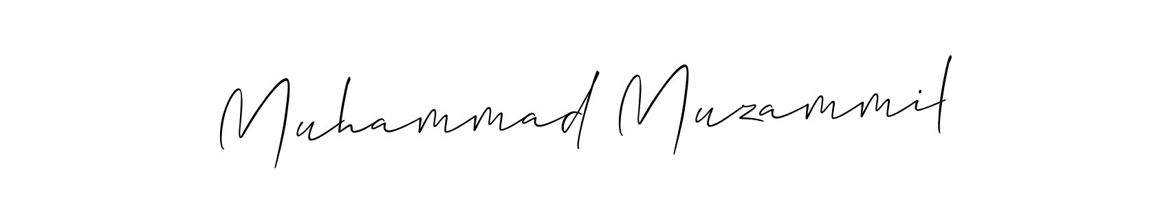 Also we have Muhammad Muzammil name is the best signature style. Create professional handwritten signature collection using Allison_Script autograph style. Muhammad Muzammil signature style 2 images and pictures png
