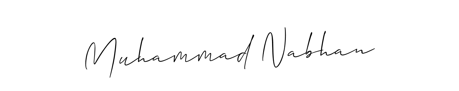 This is the best signature style for the Muhammad Nabhan name. Also you like these signature font (Allison_Script). Mix name signature. Muhammad Nabhan signature style 2 images and pictures png