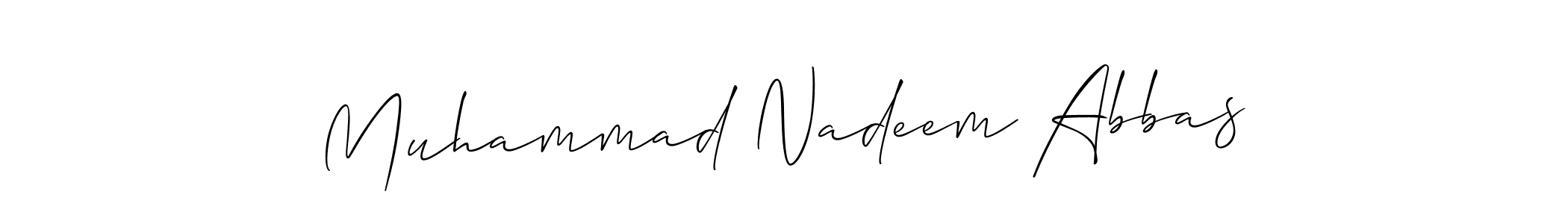 Make a short Muhammad Nadeem Abbas signature style. Manage your documents anywhere anytime using Allison_Script. Create and add eSignatures, submit forms, share and send files easily. Muhammad Nadeem Abbas signature style 2 images and pictures png