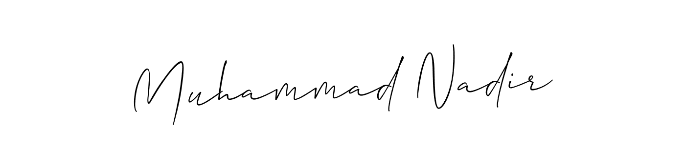 Create a beautiful signature design for name Muhammad Nadir. With this signature (Allison_Script) fonts, you can make a handwritten signature for free. Muhammad Nadir signature style 2 images and pictures png