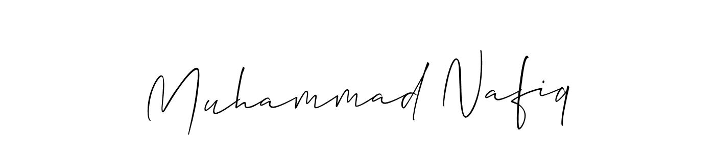 Also You can easily find your signature by using the search form. We will create Muhammad Nafiq name handwritten signature images for you free of cost using Allison_Script sign style. Muhammad Nafiq signature style 2 images and pictures png