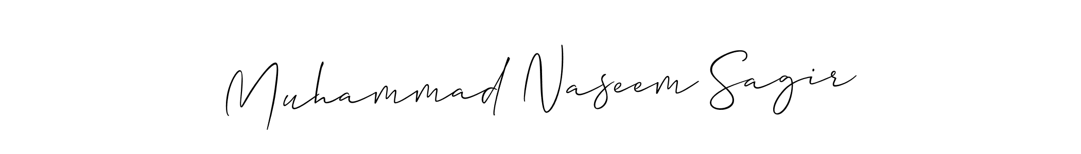 Make a beautiful signature design for name Muhammad Naseem Sagir. With this signature (Allison_Script) style, you can create a handwritten signature for free. Muhammad Naseem Sagir signature style 2 images and pictures png