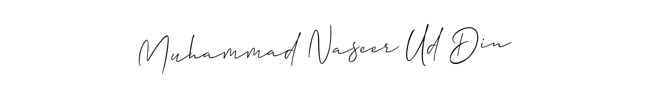 Allison_Script is a professional signature style that is perfect for those who want to add a touch of class to their signature. It is also a great choice for those who want to make their signature more unique. Get Muhammad Naseer Ud Din name to fancy signature for free. Muhammad Naseer Ud Din signature style 2 images and pictures png