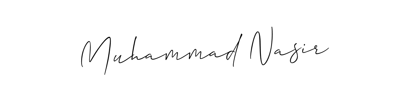 How to make Muhammad Nasir signature? Allison_Script is a professional autograph style. Create handwritten signature for Muhammad Nasir name. Muhammad Nasir signature style 2 images and pictures png