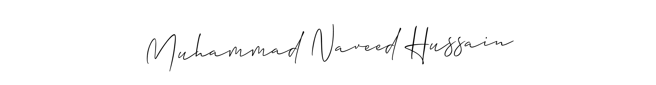 Design your own signature with our free online signature maker. With this signature software, you can create a handwritten (Allison_Script) signature for name Muhammad Naveed Hussain. Muhammad Naveed Hussain signature style 2 images and pictures png