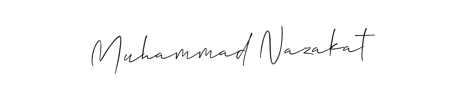 Use a signature maker to create a handwritten signature online. With this signature software, you can design (Allison_Script) your own signature for name Muhammad Nazakat. Muhammad Nazakat signature style 2 images and pictures png