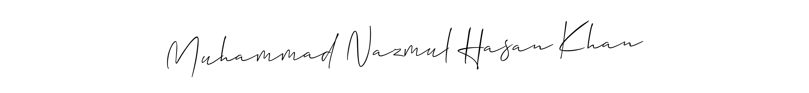 Create a beautiful signature design for name Muhammad Nazmul Hasan Khan. With this signature (Allison_Script) fonts, you can make a handwritten signature for free. Muhammad Nazmul Hasan Khan signature style 2 images and pictures png