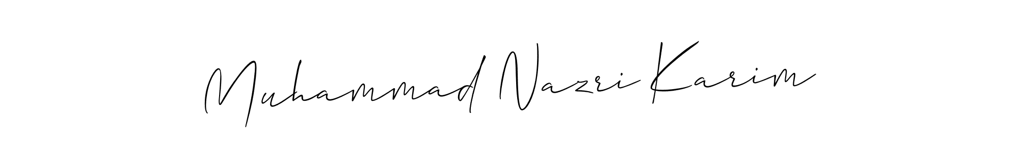 if you are searching for the best signature style for your name Muhammad Nazri Karim. so please give up your signature search. here we have designed multiple signature styles  using Allison_Script. Muhammad Nazri Karim signature style 2 images and pictures png