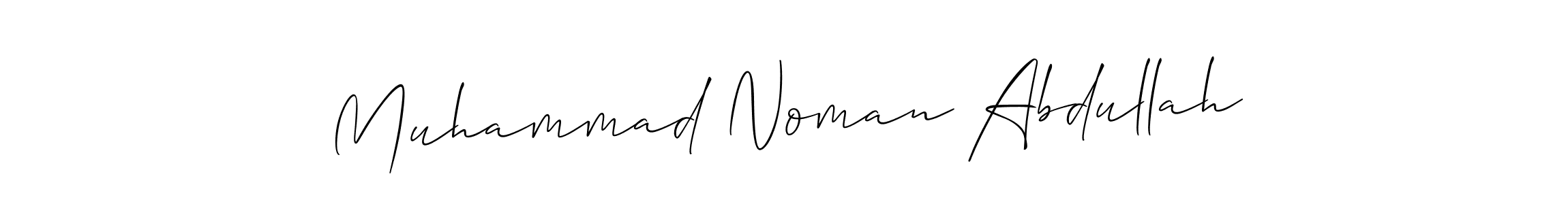 How to make Muhammad Noman Abdullah name signature. Use Allison_Script style for creating short signs online. This is the latest handwritten sign. Muhammad Noman Abdullah signature style 2 images and pictures png