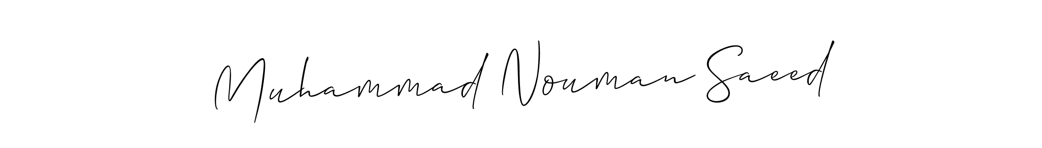 Muhammad Nouman Saeed stylish signature style. Best Handwritten Sign (Allison_Script) for my name. Handwritten Signature Collection Ideas for my name Muhammad Nouman Saeed. Muhammad Nouman Saeed signature style 2 images and pictures png
