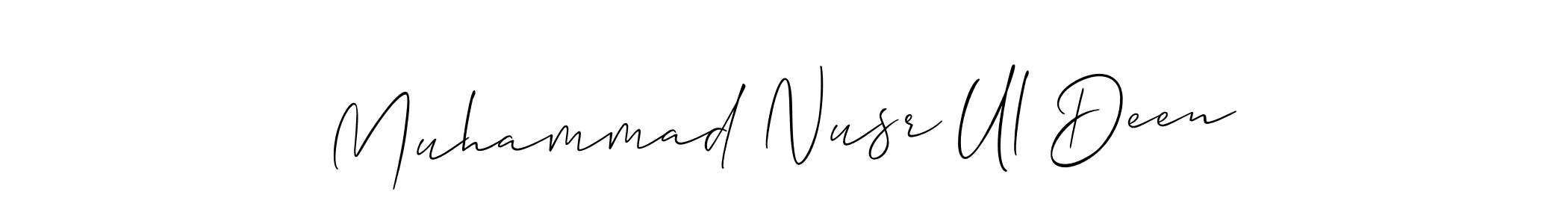 How to make Muhammad Nusr Ul Deen signature? Allison_Script is a professional autograph style. Create handwritten signature for Muhammad Nusr Ul Deen name. Muhammad Nusr Ul Deen signature style 2 images and pictures png