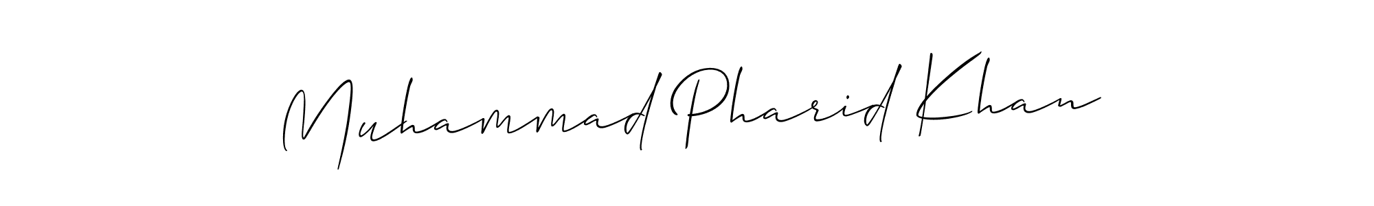 Also we have Muhammad Pharid Khan name is the best signature style. Create professional handwritten signature collection using Allison_Script autograph style. Muhammad Pharid Khan signature style 2 images and pictures png