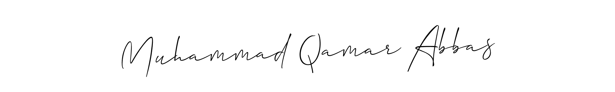 How to make Muhammad Qamar Abbas name signature. Use Allison_Script style for creating short signs online. This is the latest handwritten sign. Muhammad Qamar Abbas signature style 2 images and pictures png