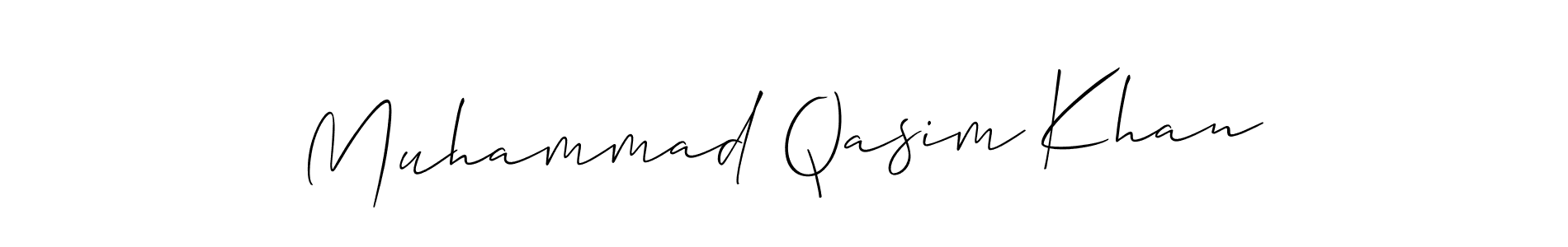 Make a beautiful signature design for name Muhammad Qasim Khan. With this signature (Allison_Script) style, you can create a handwritten signature for free. Muhammad Qasim Khan signature style 2 images and pictures png