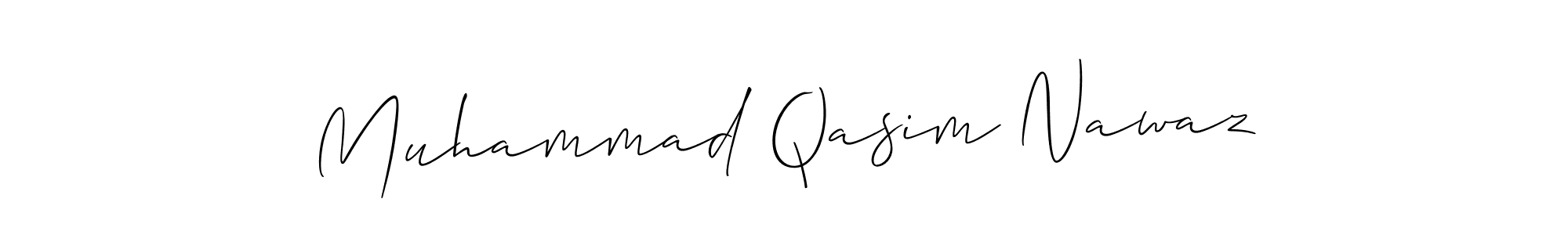 Use a signature maker to create a handwritten signature online. With this signature software, you can design (Allison_Script) your own signature for name Muhammad Qasim Nawaz. Muhammad Qasim Nawaz signature style 2 images and pictures png