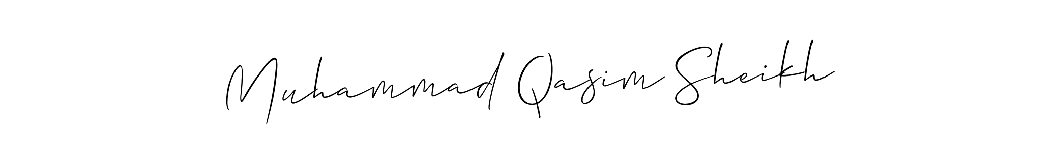 Create a beautiful signature design for name Muhammad Qasim Sheikh. With this signature (Allison_Script) fonts, you can make a handwritten signature for free. Muhammad Qasim Sheikh signature style 2 images and pictures png