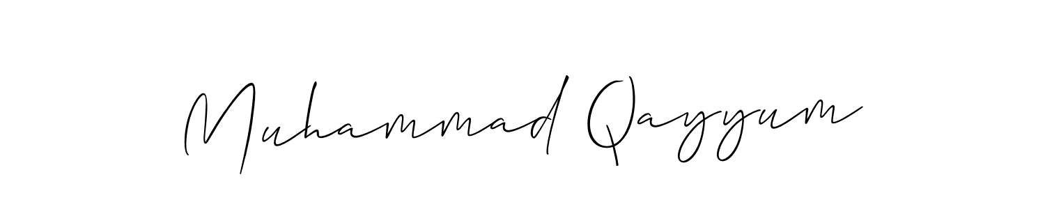 Create a beautiful signature design for name Muhammad Qayyum. With this signature (Allison_Script) fonts, you can make a handwritten signature for free. Muhammad Qayyum signature style 2 images and pictures png