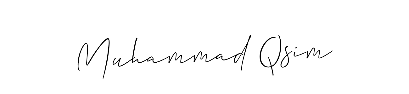 How to make Muhammad Qsim signature? Allison_Script is a professional autograph style. Create handwritten signature for Muhammad Qsim name. Muhammad Qsim signature style 2 images and pictures png