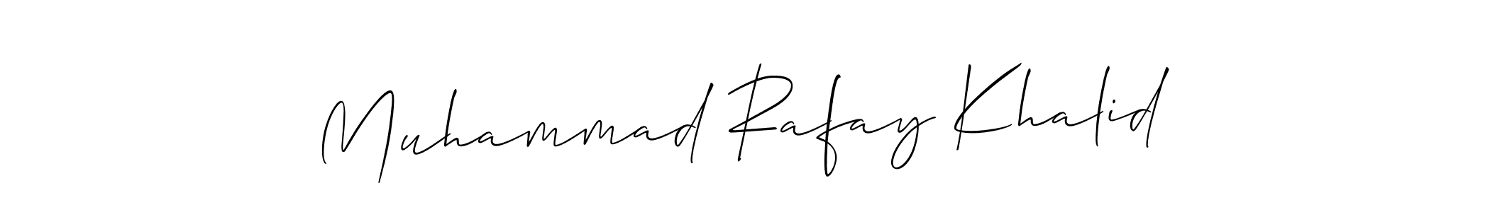 How to make Muhammad Rafay Khalid signature? Allison_Script is a professional autograph style. Create handwritten signature for Muhammad Rafay Khalid name. Muhammad Rafay Khalid signature style 2 images and pictures png