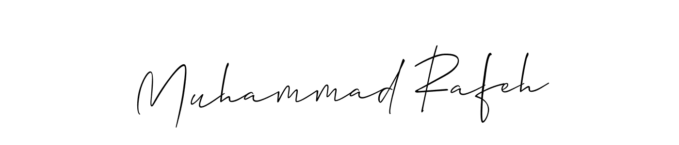 Also You can easily find your signature by using the search form. We will create Muhammad Rafeh name handwritten signature images for you free of cost using Allison_Script sign style. Muhammad Rafeh signature style 2 images and pictures png
