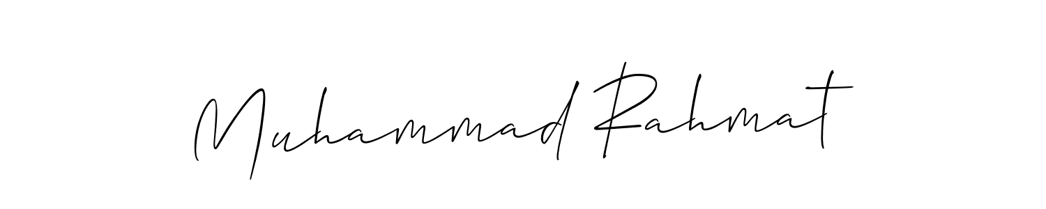 Use a signature maker to create a handwritten signature online. With this signature software, you can design (Allison_Script) your own signature for name Muhammad Rahmat. Muhammad Rahmat signature style 2 images and pictures png