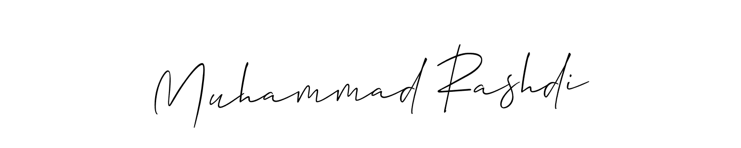 Also You can easily find your signature by using the search form. We will create Muhammad Rashdi name handwritten signature images for you free of cost using Allison_Script sign style. Muhammad Rashdi signature style 2 images and pictures png