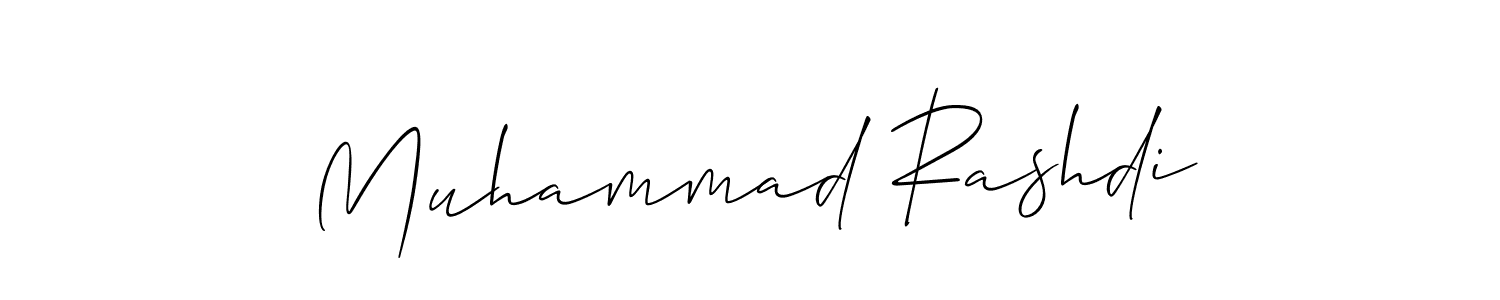 Also You can easily find your signature by using the search form. We will create Muhammad Rashdi name handwritten signature images for you free of cost using Allison_Script sign style. Muhammad Rashdi signature style 2 images and pictures png