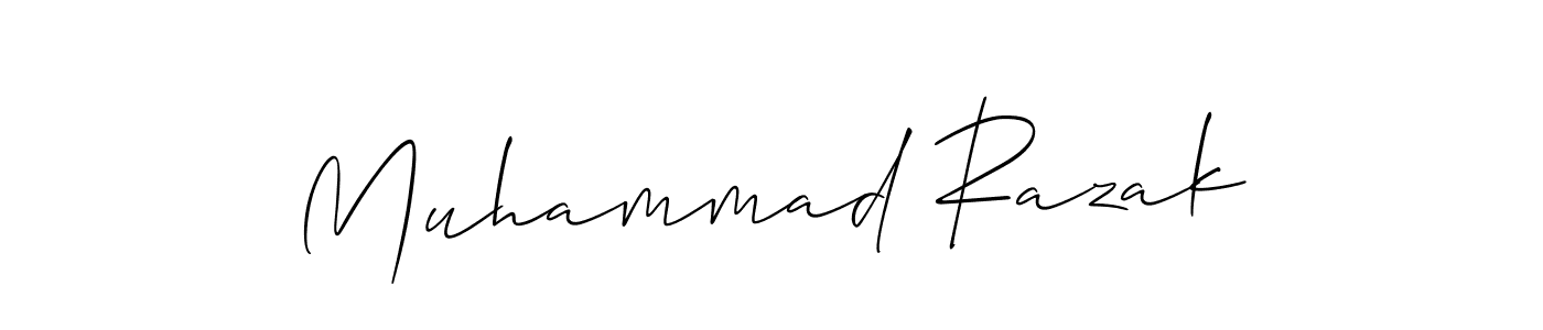 How to make Muhammad Razak signature? Allison_Script is a professional autograph style. Create handwritten signature for Muhammad Razak name. Muhammad Razak signature style 2 images and pictures png