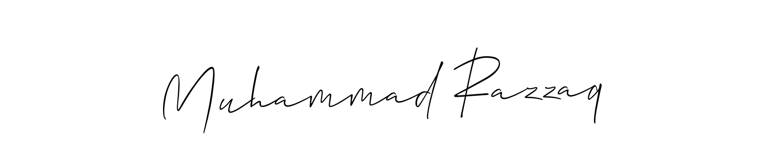 It looks lik you need a new signature style for name Muhammad Razzaq. Design unique handwritten (Allison_Script) signature with our free signature maker in just a few clicks. Muhammad Razzaq signature style 2 images and pictures png