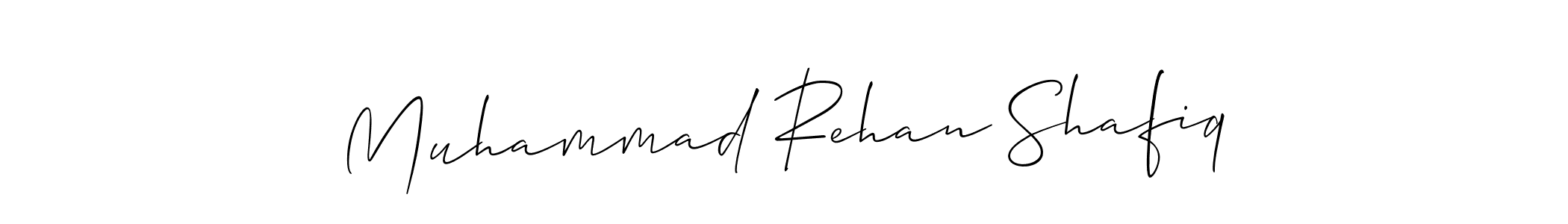 Create a beautiful signature design for name Muhammad Rehan Shafiq. With this signature (Allison_Script) fonts, you can make a handwritten signature for free. Muhammad Rehan Shafiq signature style 2 images and pictures png