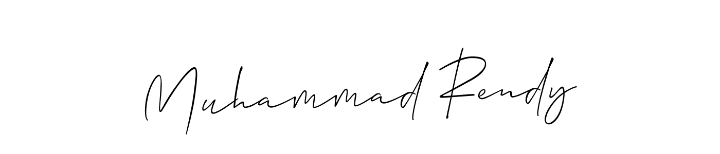 Make a beautiful signature design for name Muhammad Rendy. With this signature (Allison_Script) style, you can create a handwritten signature for free. Muhammad Rendy signature style 2 images and pictures png