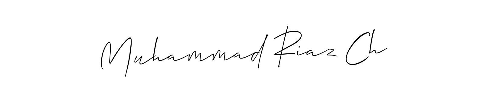 It looks lik you need a new signature style for name Muhammad Riaz Ch. Design unique handwritten (Allison_Script) signature with our free signature maker in just a few clicks. Muhammad Riaz Ch signature style 2 images and pictures png