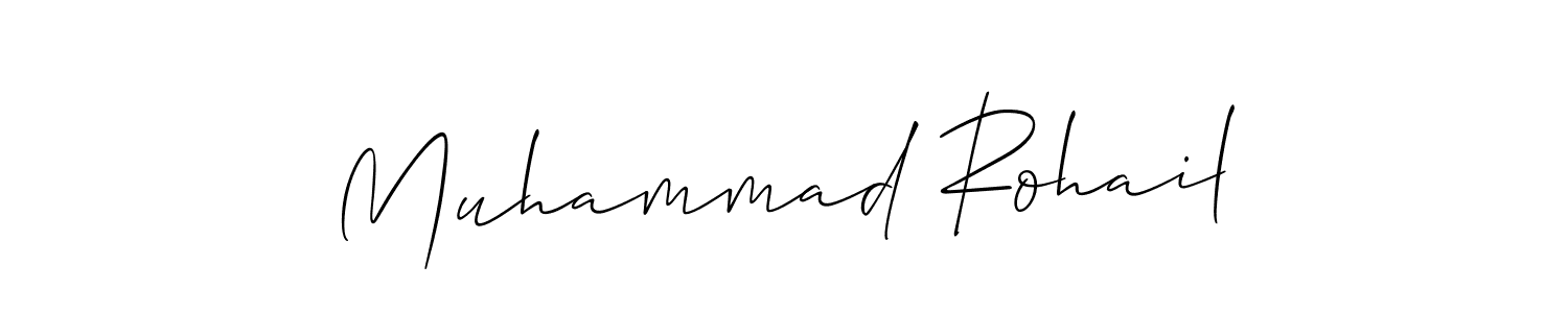 It looks lik you need a new signature style for name Muhammad Rohail. Design unique handwritten (Allison_Script) signature with our free signature maker in just a few clicks. Muhammad Rohail signature style 2 images and pictures png