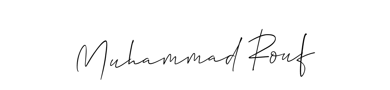 Make a beautiful signature design for name Muhammad Rouf. With this signature (Allison_Script) style, you can create a handwritten signature for free. Muhammad Rouf signature style 2 images and pictures png